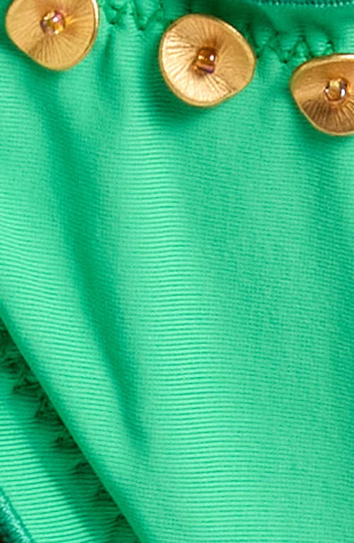 Pq Swim Lettuce Edge Bikini Bottoms In Clover