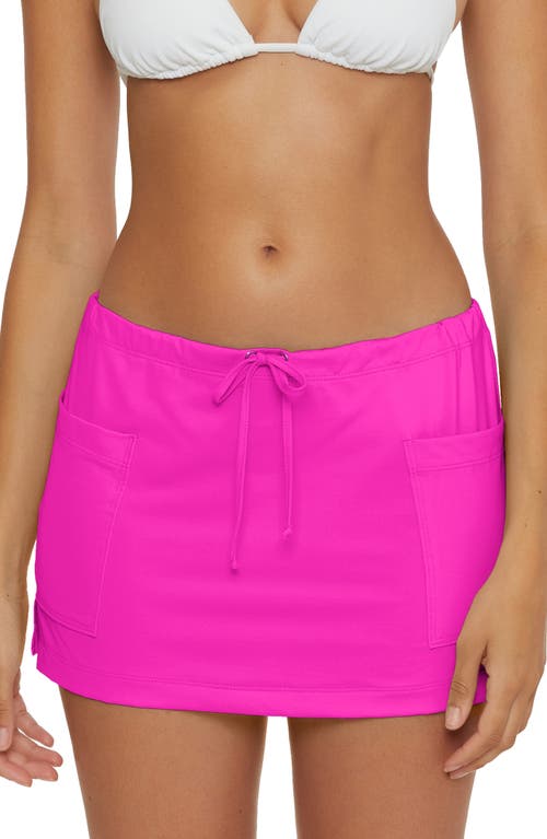 It's A Wrap Cover-Up Miniskirt in Vivid Pink