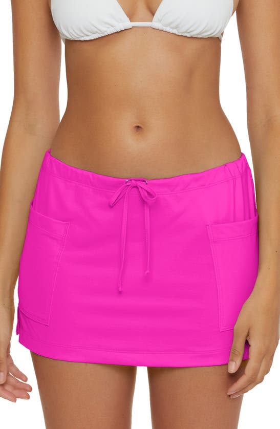 Shop Becca It's A Wrap Cover-up Miniskirt In Vivid Pink