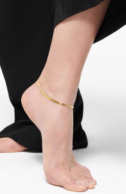 Adornia Chain Anklet In Gold