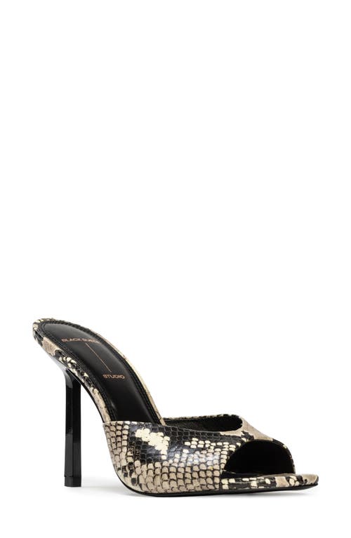 Shop Black Suede Studio Nori 100 Sandal In Peyote Snake