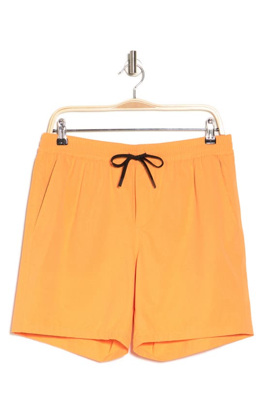 Shop Z By Zella Hybrid Club 7-inch Shorts In Orange Pastel