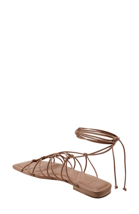 Shop Marc Fisher Ltd Monnie Ankle Wrap Sandal In Medium Natural 101