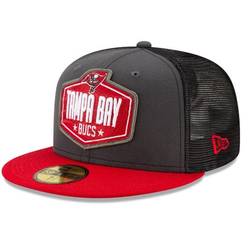Men's New Era Graphite/red Tampa Bay Buccaneers 2021 Nfl Draft On-stage 59fifty Fitted Hat At Nordst
