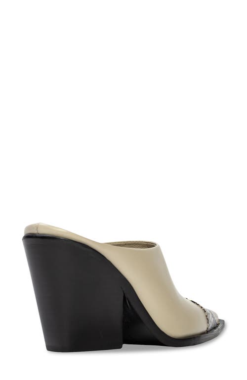Black Suede Studio Noa Mule In Peyote