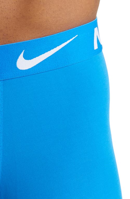 Shop Nike 3-pack Dri-fit Essential Micro Boxer Briefs In Photo Blue/grey/black