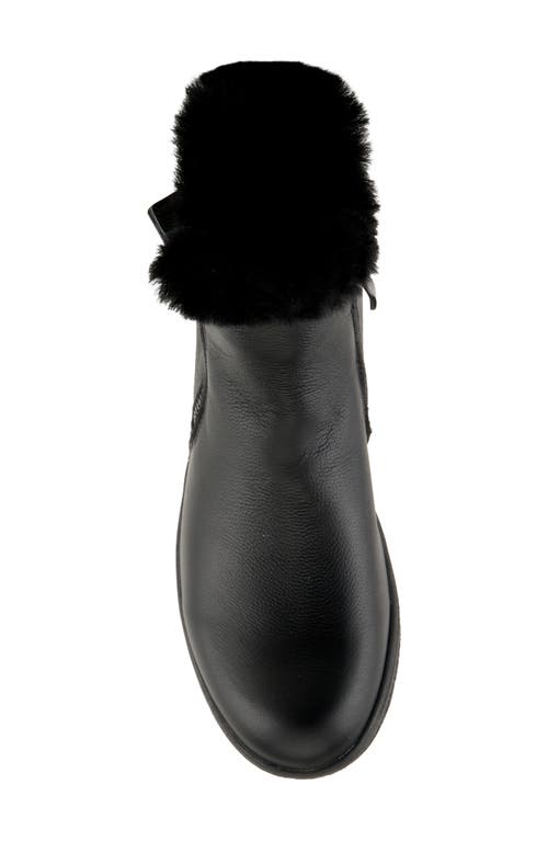 Spring Step Republic Water Resistant Bootie With Faux Fur Trim In Black
