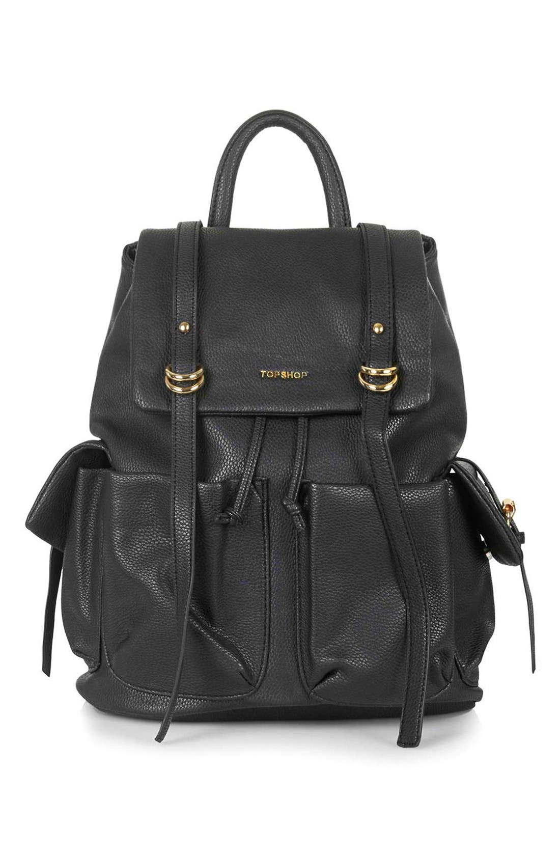 topshop leather backpack