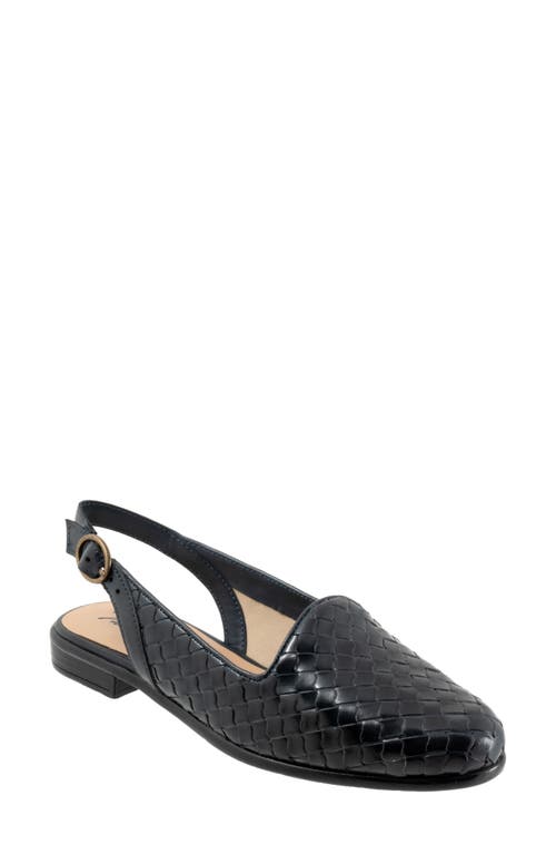 Trotters Lea Slingback Flat In Navy