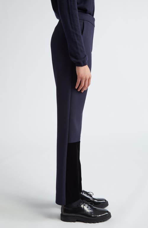 Max Mara Aire Colorblock Camel Hair Trousers In Ultramarine
