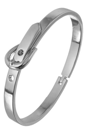 Eye Candy Los Angeles Teresa Belt Cuff Bracelet In Silver