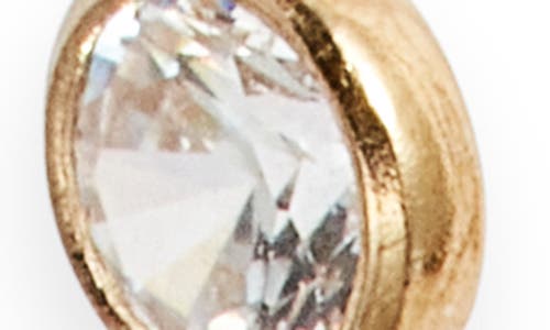 Nashelle Muse Cubic Zirconia Threader Earrings In Yellow Gold/cubic Zirconia