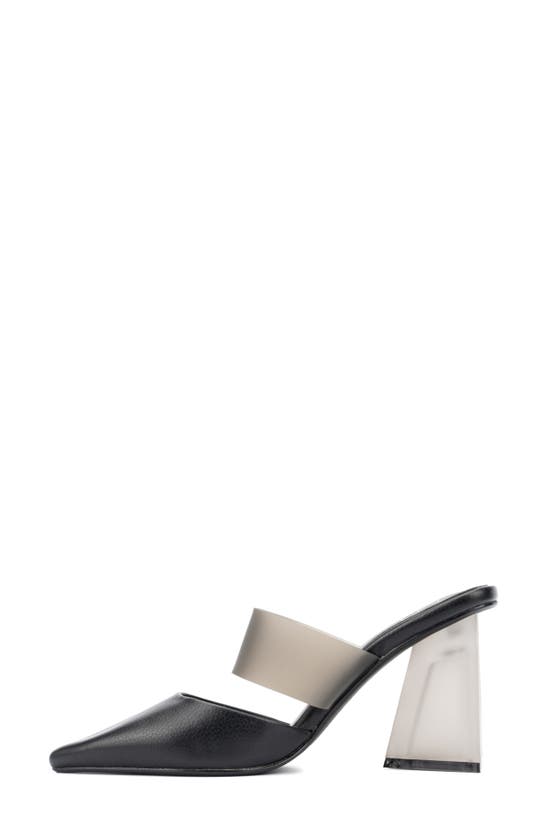New York And Company Winifred Heeled Mule In Black