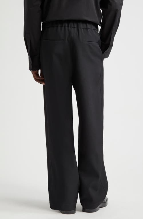 Shop Jil Sander Wool Straight Leg Trousers In Black