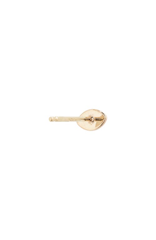 Zoë Chicco Itty Bitty Football Single Stud Earring In Yellow Gold