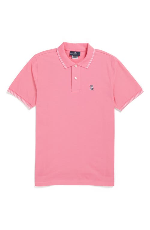 Psycho Bunny Logan Cotton Piqué Polo in Pink Punch