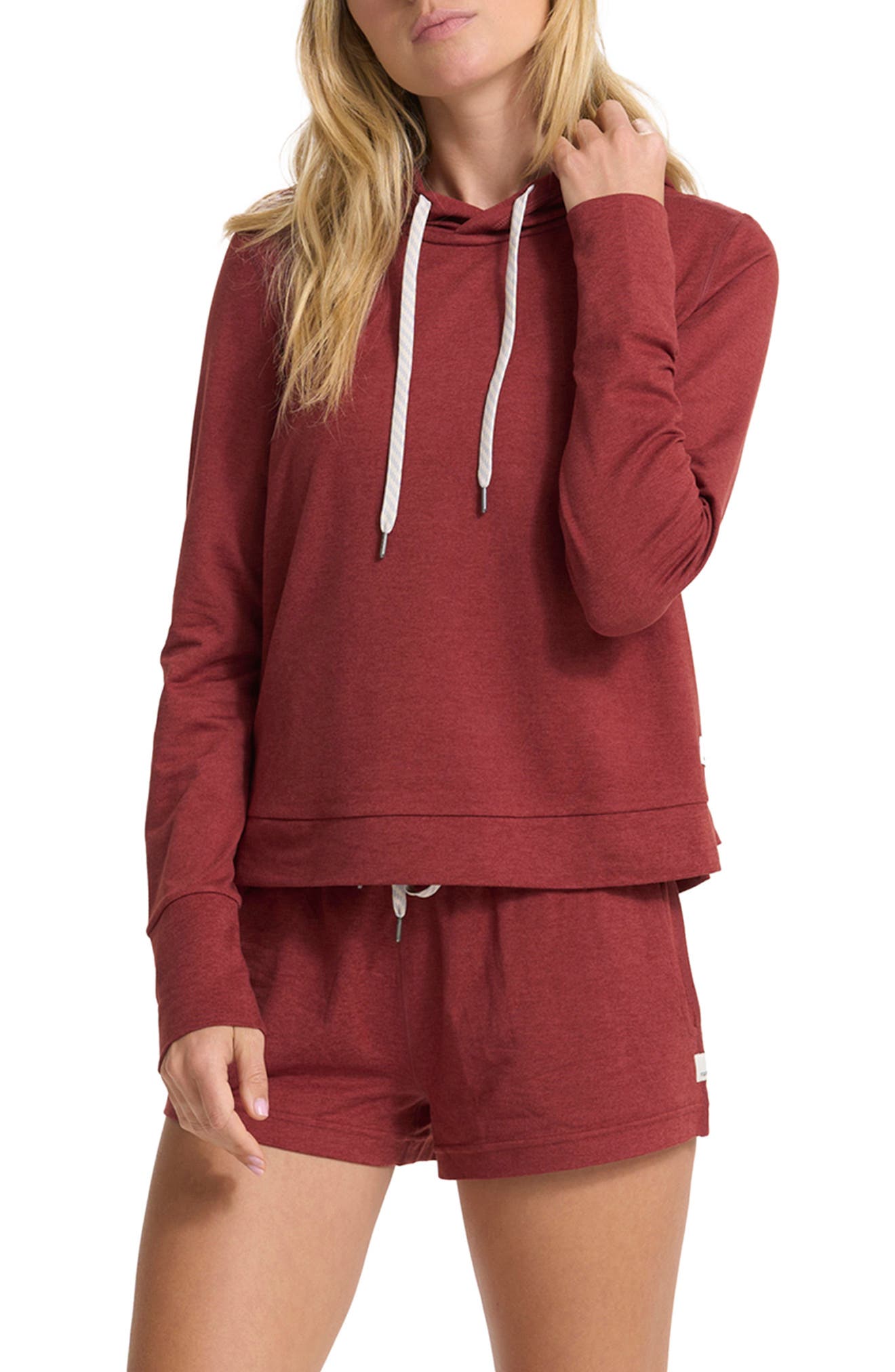 Womens Logo Cotton Hoodie in Red at Nordstrom Nordstrom Women Clothing Sweaters Hoodies 