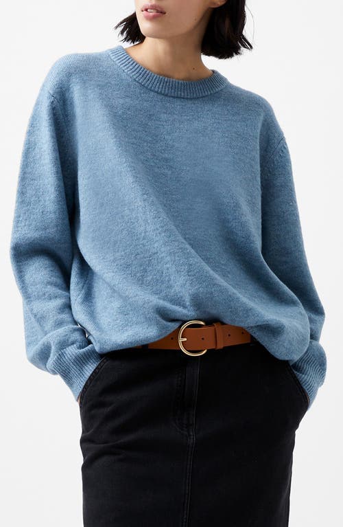 Shop French Connection Kesia Crewneck Sweater In Dustd Blue