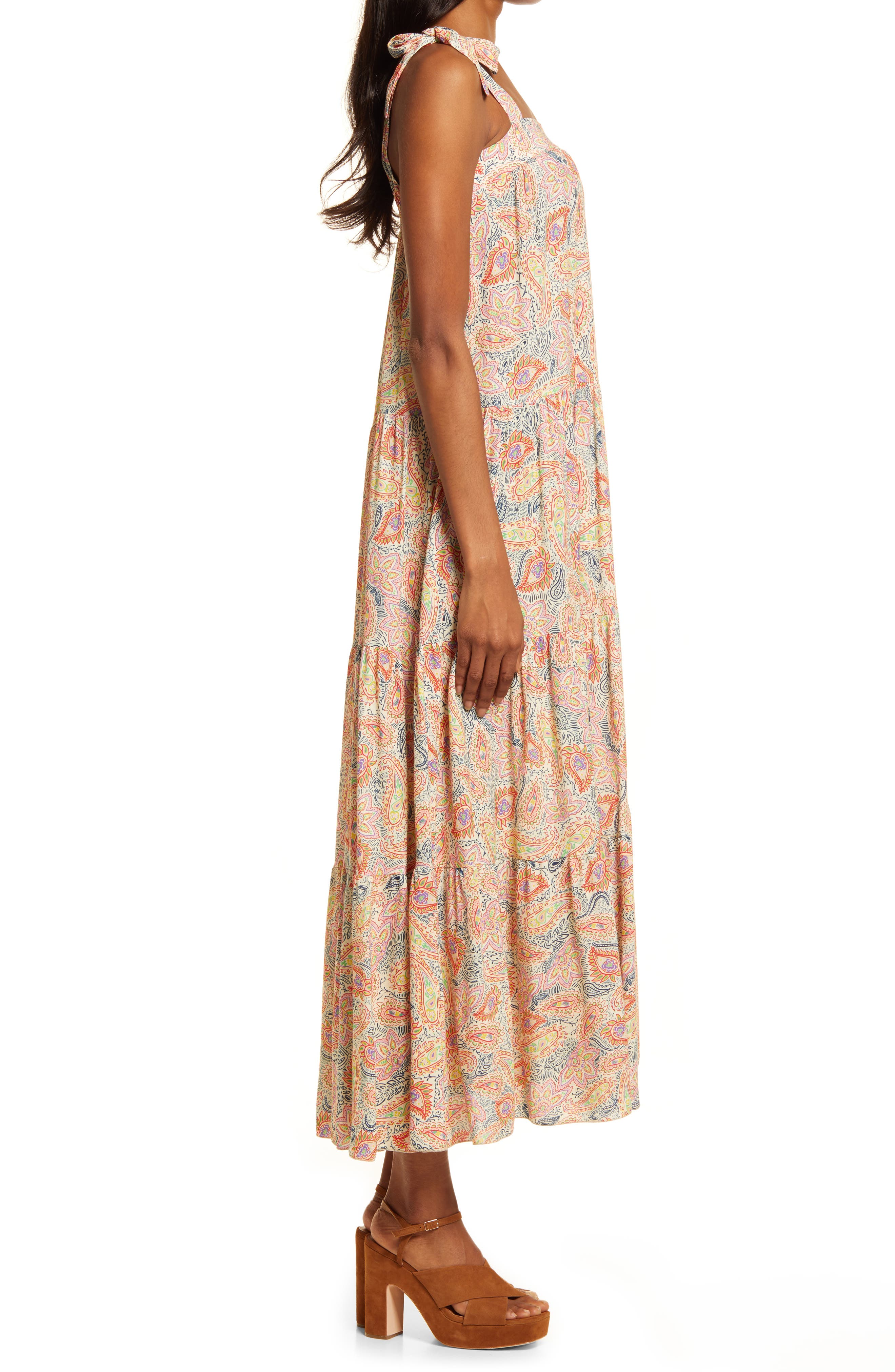 FRNCH Rawen Paisley Print Tiered Maxi 