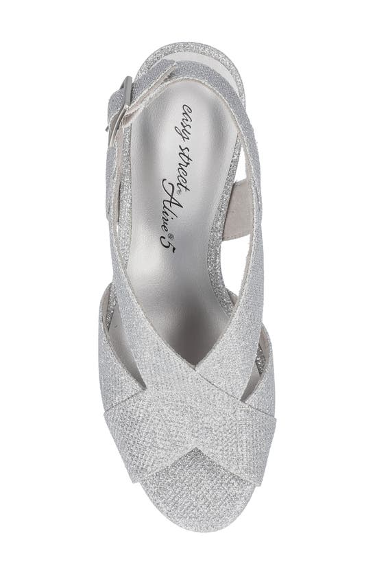 Shop Easy Street Christy Sandal In Silver Glitter
