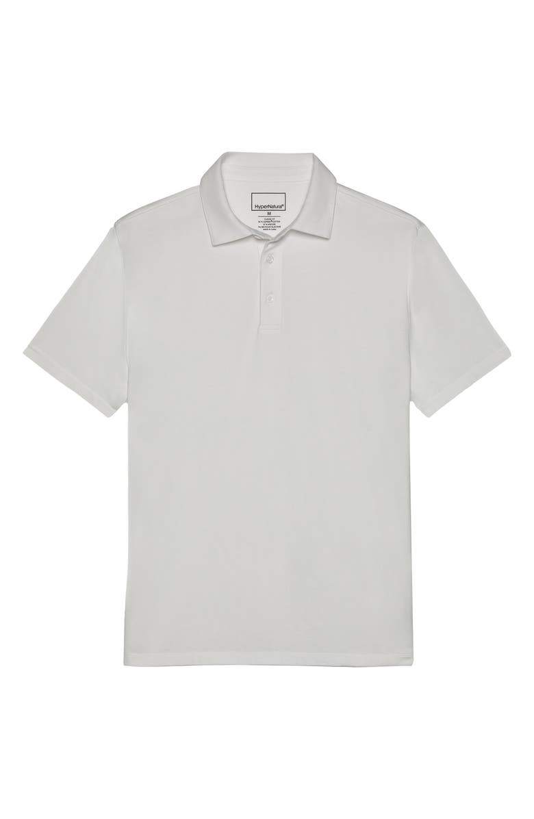 Hypernatural Pinehurst Classic Fit Cotton Blend Golf Polo, Alternate, color, White