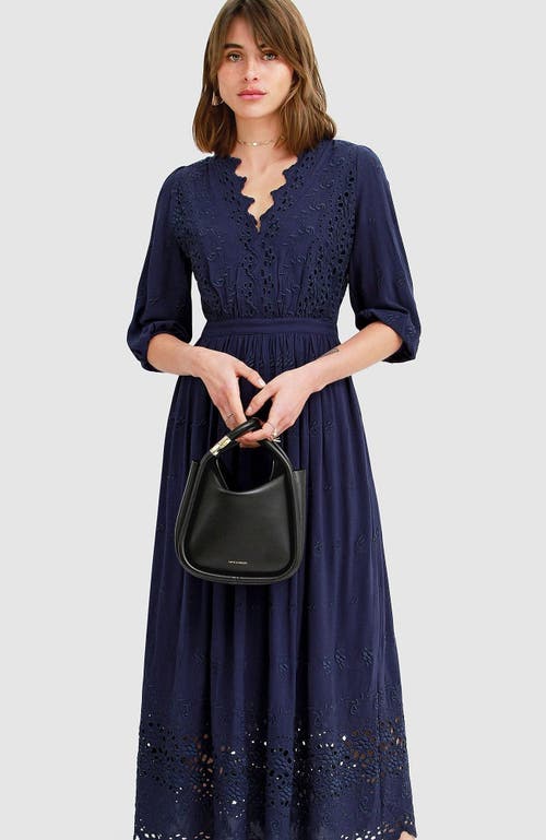 Belle & Bloom All Eyes On Me Midi Dress - Navy