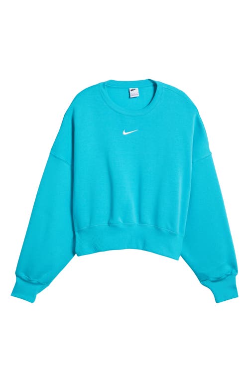 Shop Nike Phoenix Fleece Crewneck Sweatshirt In Dusty Cactus/sail