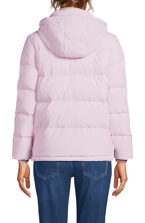 Shop Lands' End Wide Channel 600 Down Puffer Jacket In Pink Frost