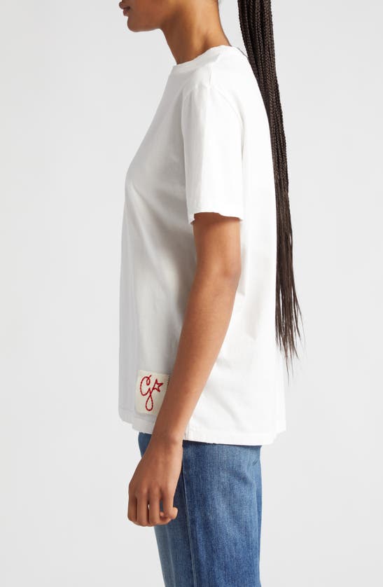 Shop Golden Goose Logo Patch T-shirt In Vintage White