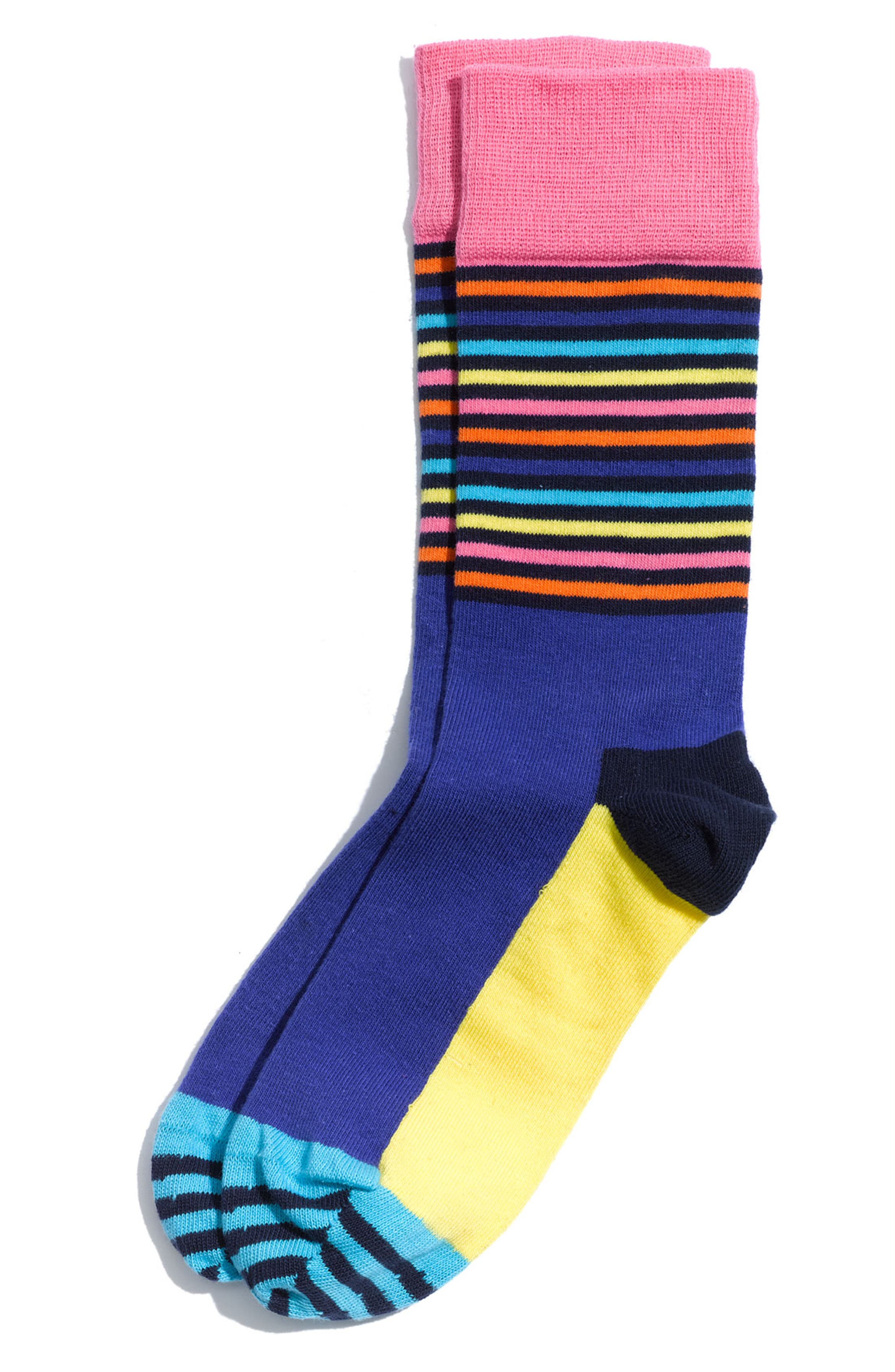 Happy Socks Stripe Block Patterned Socks | Nordstrom