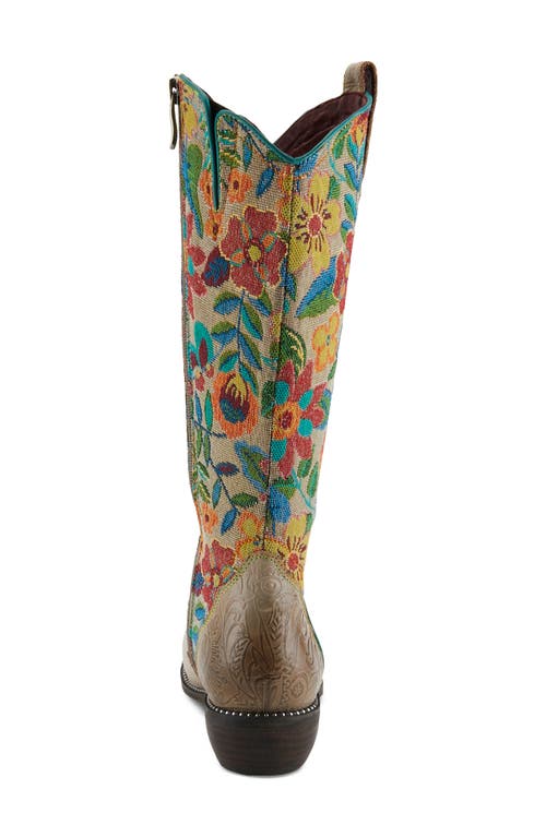 L'artiste By Spring Step Rodeoqueen Western Boot In Taupe Multi