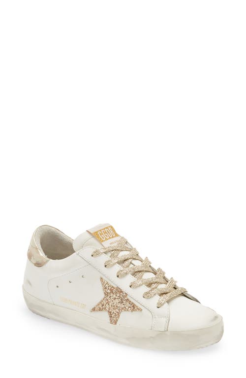 Shop Golden Goose Super-star Low Top Sneaker In White/gold