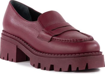  Regina Romero Judy Classic Leather Loafer Luxurious Women's  Slip On Shoes, Exclusive Handmade Ladies' Shoes, Burgundy