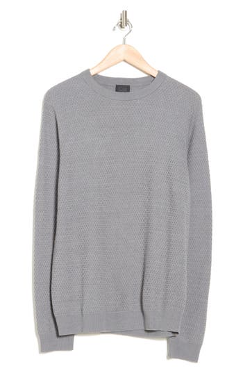 14TH & UNION 14TH & UNION TEXTURE STITCH CREWNECK SWEATER