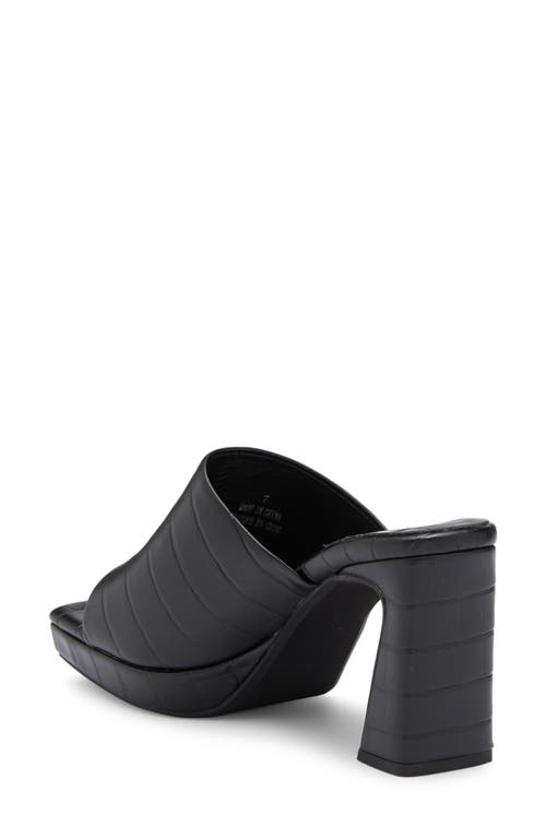 Jeffrey Campbell Caviar Platform Slide Sandal In Black Croco