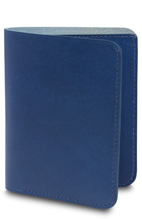 Bosca Leather Bifold Wallet in Blue