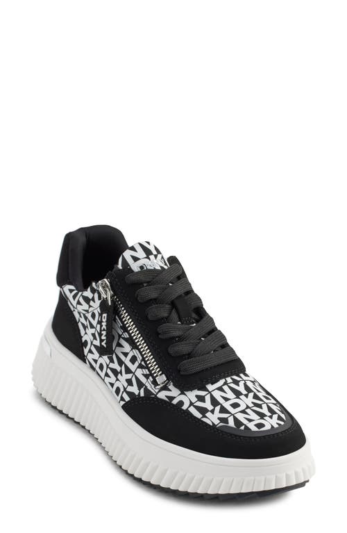 Shop Dkny Lissa Platform Sneaker In Black/white