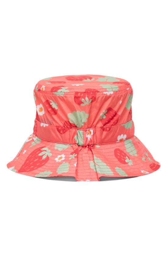 Shop Herschel Supply Co Kids' Beach Bucket Hat In Shell Pink Sweet Strawberries