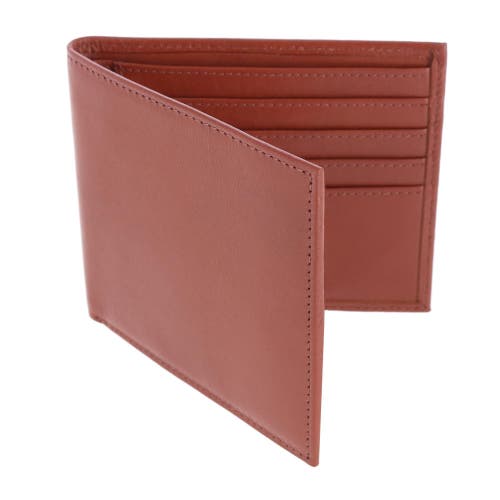 Trafalgar Sergio Genuine Leather 8-slot Bi-fold Rfid Wallet In Tan