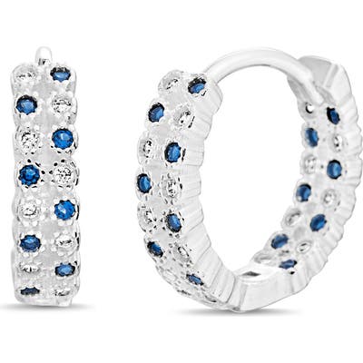 Lesa Michele Cubic Zirconia Huggie Earrings