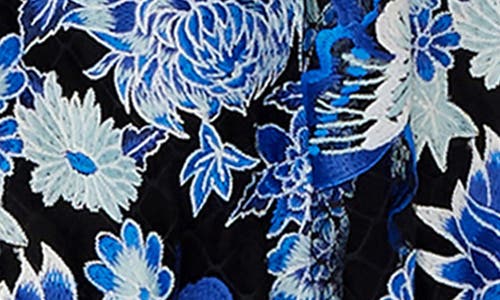 DRESS THE POPULATION DRESS THE POPULATION BRAELYN FLORAL EMBROIDERED TIERED COCKTAIL MINIDRESS 