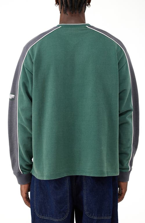 Shop Iets Frans Retro Panelled Cotton Sweatshirt In Forest Green