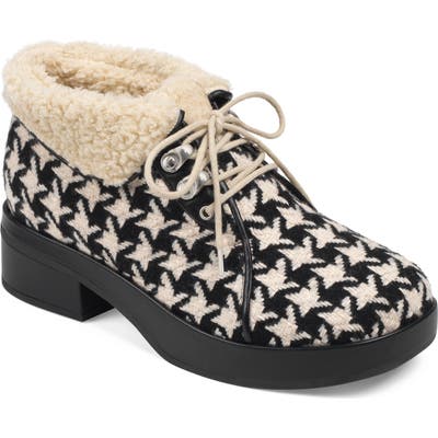 Gucci Victor Studded Faux Shearling Lined Bootie - White