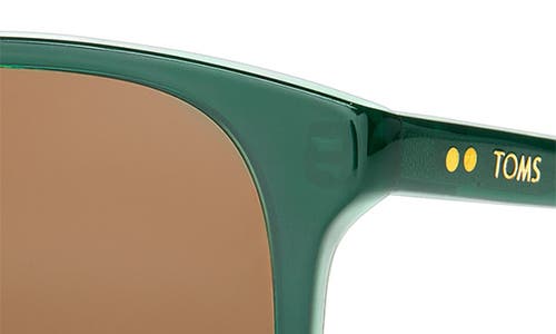 TOMS TOMS SANDELA 55MM GRADIENT SQUARE SUNGLASSES