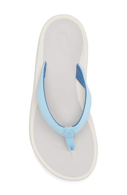 Shop Olukai Pioe Flip Flop In Lanai Breeze/mist Grey