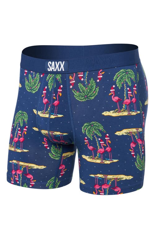 Shop Saxx Vibe Super Soft Slim Fit Boxer Briefs In Holidays In Paradise-blue