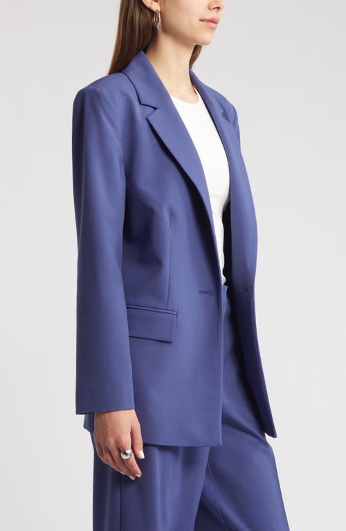 Open Edit Relaxed Fit Blazer In Blue Cobalt