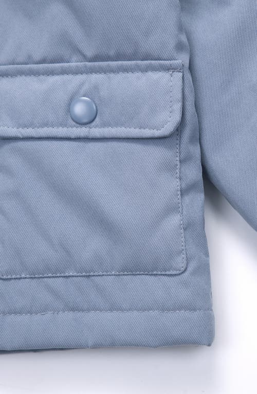 Shop Rokka&rolla Baby Lightweight Jacket With Snap Storm Placket In Blue