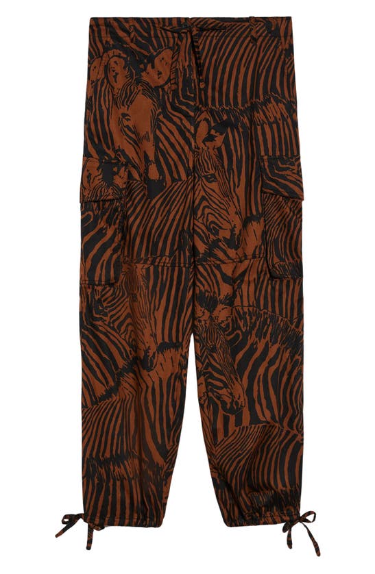 Shop Max Mara Weekend  Periodi Print Tie Waist Pants In Brown