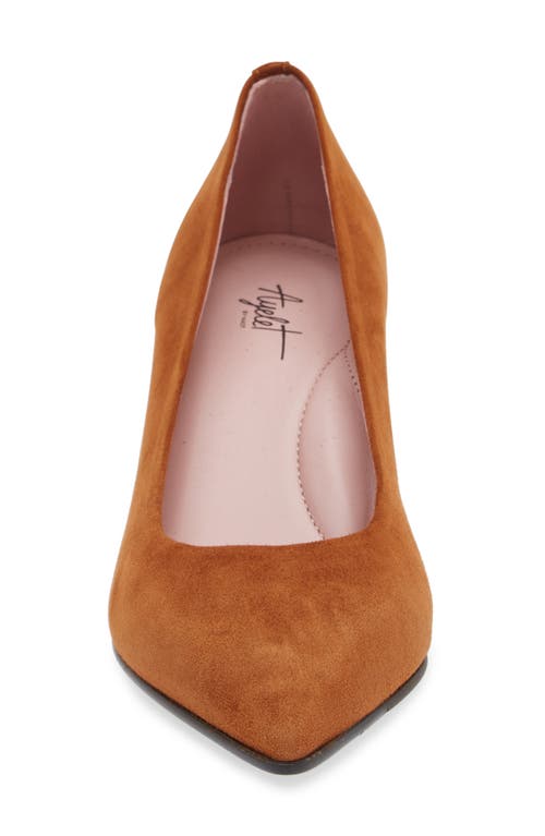 Shop Naot Margot Pointed Toe Pump In Brown Suede